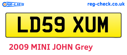 LD59XUM are the vehicle registration plates.
