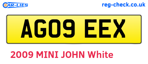 AG09EEX are the vehicle registration plates.