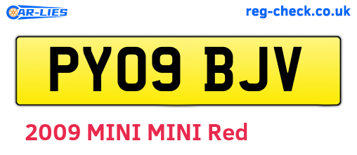 PY09BJV are the vehicle registration plates.