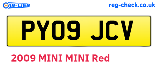 PY09JCV are the vehicle registration plates.