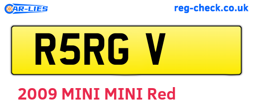 R5RGV are the vehicle registration plates.
