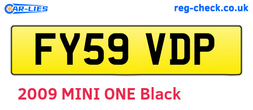FY59VDP are the vehicle registration plates.