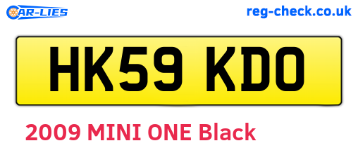HK59KDO are the vehicle registration plates.