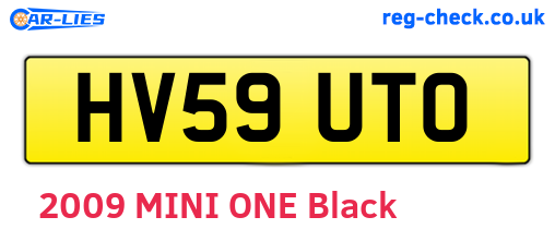 HV59UTO are the vehicle registration plates.