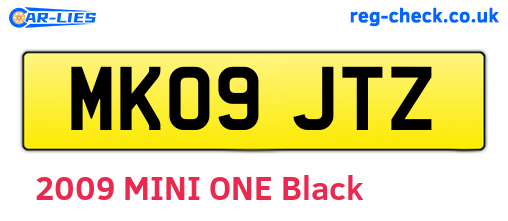 MK09JTZ are the vehicle registration plates.