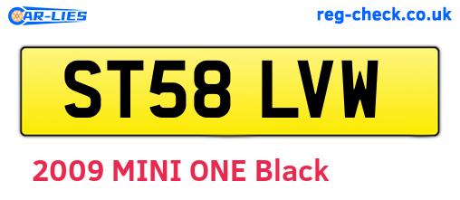 ST58LVW are the vehicle registration plates.