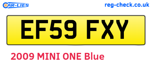 EF59FXY are the vehicle registration plates.