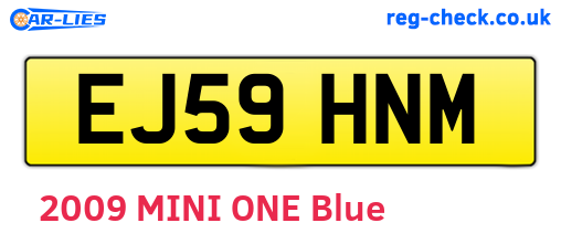 EJ59HNM are the vehicle registration plates.