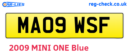 MA09WSF are the vehicle registration plates.