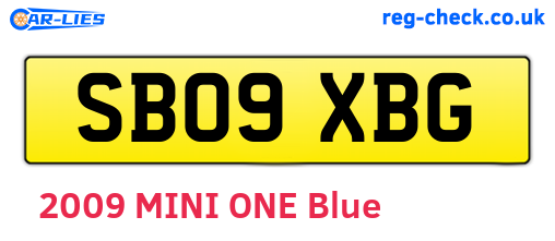 SB09XBG are the vehicle registration plates.