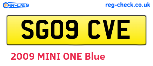 SG09CVE are the vehicle registration plates.