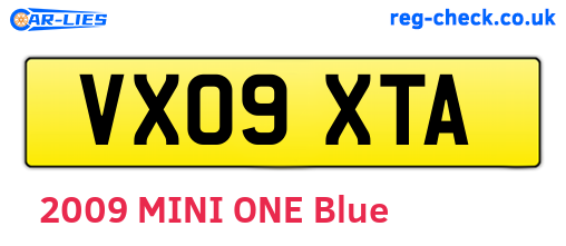 VX09XTA are the vehicle registration plates.