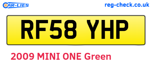 RF58YHP are the vehicle registration plates.