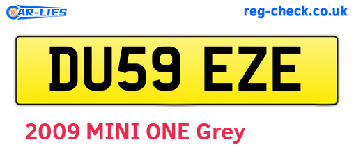 DU59EZE are the vehicle registration plates.