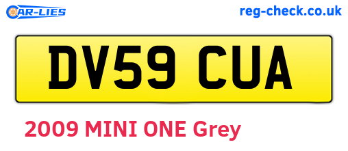 DV59CUA are the vehicle registration plates.
