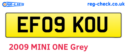 EF09KOU are the vehicle registration plates.