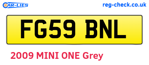 FG59BNL are the vehicle registration plates.
