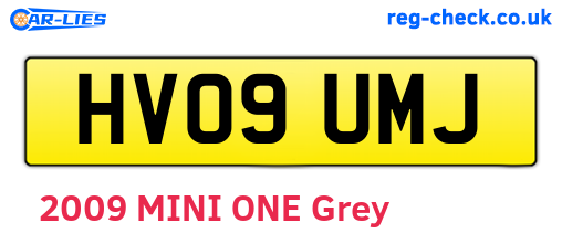 HV09UMJ are the vehicle registration plates.