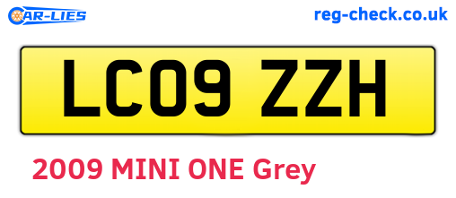 LC09ZZH are the vehicle registration plates.