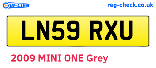 LN59RXU are the vehicle registration plates.