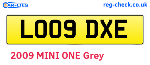 LO09DXE are the vehicle registration plates.