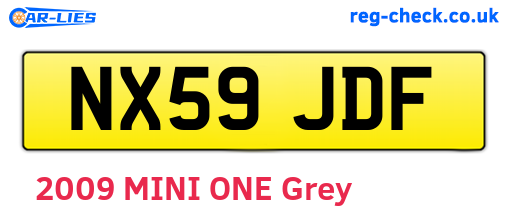 NX59JDF are the vehicle registration plates.