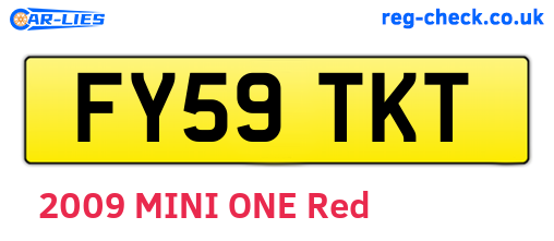 FY59TKT are the vehicle registration plates.