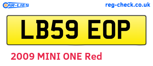 LB59EOP are the vehicle registration plates.