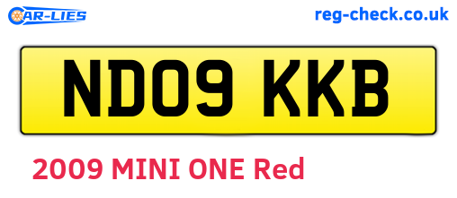 ND09KKB are the vehicle registration plates.