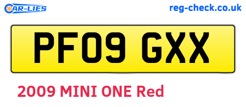 PF09GXX are the vehicle registration plates.