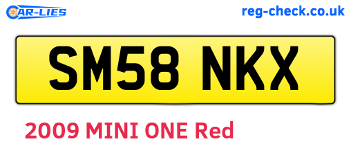 SM58NKX are the vehicle registration plates.