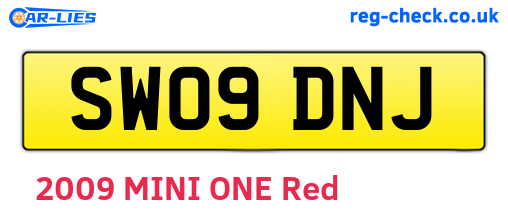 SW09DNJ are the vehicle registration plates.