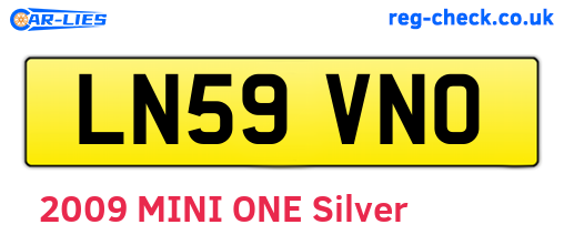 LN59VNO are the vehicle registration plates.