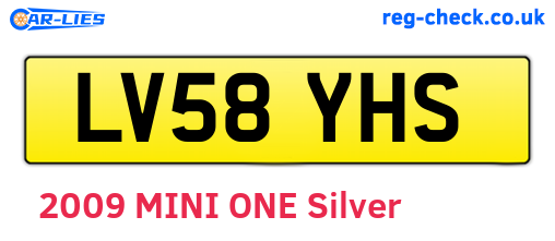 LV58YHS are the vehicle registration plates.