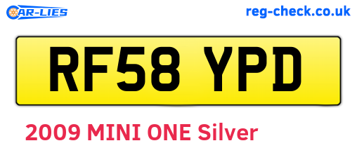 RF58YPD are the vehicle registration plates.