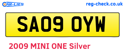 SA09OYW are the vehicle registration plates.