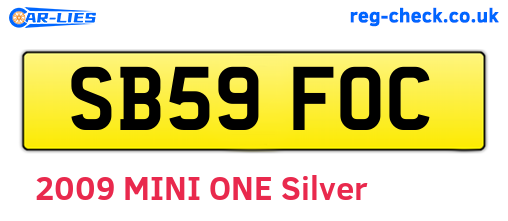 SB59FOC are the vehicle registration plates.
