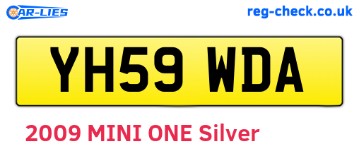 YH59WDA are the vehicle registration plates.