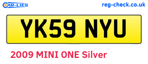YK59NYU are the vehicle registration plates.