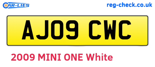 AJ09CWC are the vehicle registration plates.