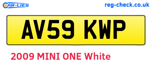AV59KWP are the vehicle registration plates.