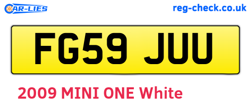 FG59JUU are the vehicle registration plates.