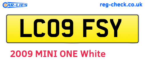 LC09FSY are the vehicle registration plates.