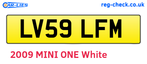 LV59LFM are the vehicle registration plates.