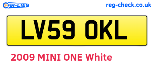 LV59OKL are the vehicle registration plates.