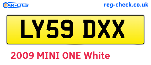 LY59DXX are the vehicle registration plates.