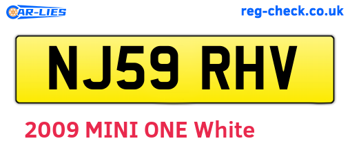 NJ59RHV are the vehicle registration plates.