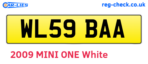 WL59BAA are the vehicle registration plates.