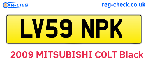 LV59NPK are the vehicle registration plates.