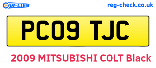 PC09TJC are the vehicle registration plates.